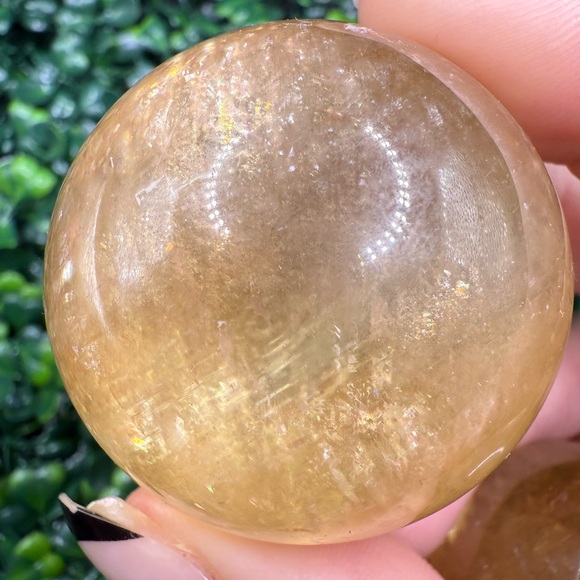 High Quality, Gemmy Honey Calcite Sphere 45mm - Picture 5 of 10